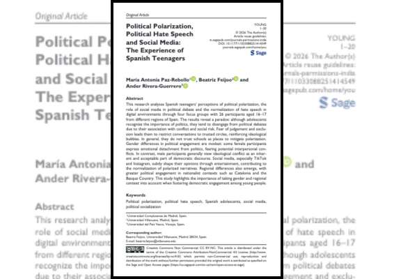 Political Polarization, Political Hate Speech and Social Media: The Experience of Spanish Teenagers